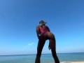 Horny Blonde tried Dick on the beach for the First time