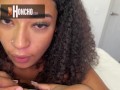 BlowJob From Skinny Black Latina Teen Step Daughter With Perfect Body and Curly Hair -Veronica Rojas