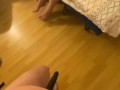Chubby tinder girl is very shy because I filmed how I fucked her fat pussy