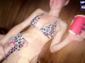 Hot Steamy Sauna Blowjob: Pool Sex Adventure with Party Girls