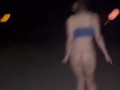Slut night walks by highway