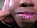 Cute Slutty Ebony Girl swallows Huge Cock