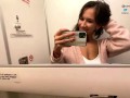 Sexy stewardess cummed hard on the plane toilet 10’000m alt when she flew on vacation with her lover