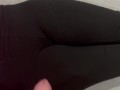 he comes to cum on my leggings and leaves