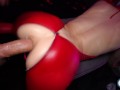 PAWG TEEN in Red leather suit ANAL fuck frenzy