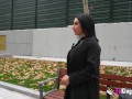 Nelia Estrada shows her skills for outdoor exhibitionism and gets a BIG COCK in return