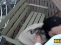  Juicy Leyla enjoys the taste of cigarette smoke and stepbrother's dick