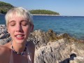 Ersties - Adorable Annika Plays With Herself On A Hot Beach In Croatia