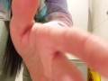 Close Up Spread Vagina Pissing.  See Her Urethra