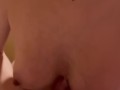 emo slut gives footjob in swimsuit