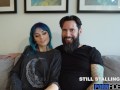 Sexy Blue Haired Babe Loves Dick