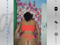 Ebony babe twerking