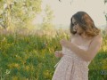 OLD4K. Girl tempts old man and gets it on with him in the greenery