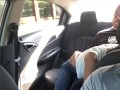 I give my boyfriend a wonderful blowjob in the back seat of the Uber