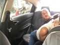 I give my boyfriend a wonderful blowjob in the back seat of the Uber