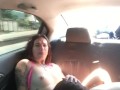 my girl asks me to lick her delicious pussy in the uber