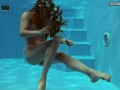 Russian gymnast Mia Split swimming naked