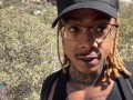 Luna Baby and Flaxk hiking in Las Vegas for a public fuck and facial