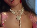 Sensuous Anoushka E's Dildo Fucking in Pink Lingerie!