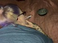 Smoking bbw takes cock doggystyle for a juicy creampie