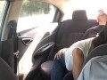 I give my boyfriend a wonderful blowjob in the back seat of the Uber