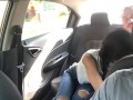 I give my boyfriend a wonderful blowjob in the back seat of the Uber