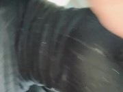 Pussy playing while driving to meet my family