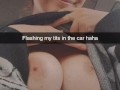 Snapchat hoe public car masturbation