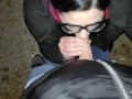 Cumshot on the glasses Milf