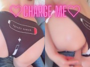 【無修正】ゆかろんのアソコに君のおちんちんを挿して私を充電してください🪫　乳首オナニー。充電パンツ。ディルドオナニー。M字開脚。日本人。アジアン。