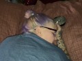 Smoking BBW sucks cock swallows cum, bbw doggystyle smoking takes a creampie