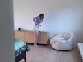 Big booby redhead housesitter breaks the rules while my mom was gone!!