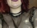 Big tit play - sucking and licking my own nipples and boobs, squeezing big breasts