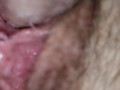 Fast fuck close up with dripping creampie