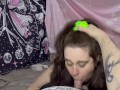 Amateur Wife Gives Hot Footjob And Blowjob Swallows Cum