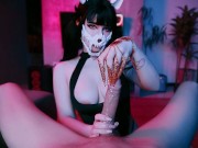 MollyRedWolf is testing you. Try not to cum. TittyFuck, Femdom, Handjob, Creampie