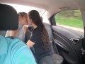 I kiss with a stranger in the back seat of the Uber and she takes off my shirt and caresses me
