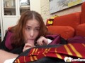 Hot wizard works her mouth on my wand