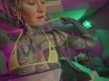 I enjoy anal hardcore rough sex give blowjob and masturbation with my big toys - tattooed woman