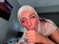 Hijabi Aaliyah shows off her lingerie and gets a massive facial