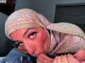 Hijabi Aaliyah shows off her lingerie and gets a massive facial