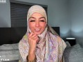 Hijabi Aaliyah shows off her lingerie and gets a massive facial