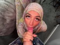 Hijabi Aaliyah shows off her lingerie and gets a massive facial