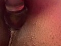 Cute Ebony Fuck her ass and squirts from vibrator