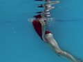 Curly hair Fernanda super flexible babe underwater