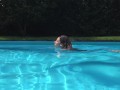 Curly hair Fernanda super flexible babe underwater