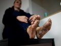 Dirty feet from barefoot walking (POV dirty feet, dirty bare feet, foot goddess, sexy soles toes)