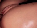 CLOSE UP: tight pink pussy greedily swallows a pulsating cock, ASMR, girl moaning