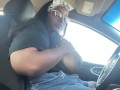 Got horny so i played with my tits while driving