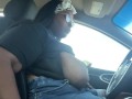 Got horny so i played with my tits while driving